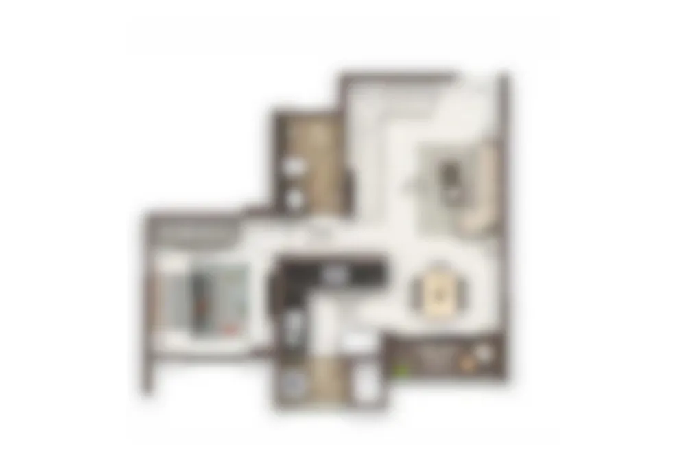 2 BHK Floor Plan
